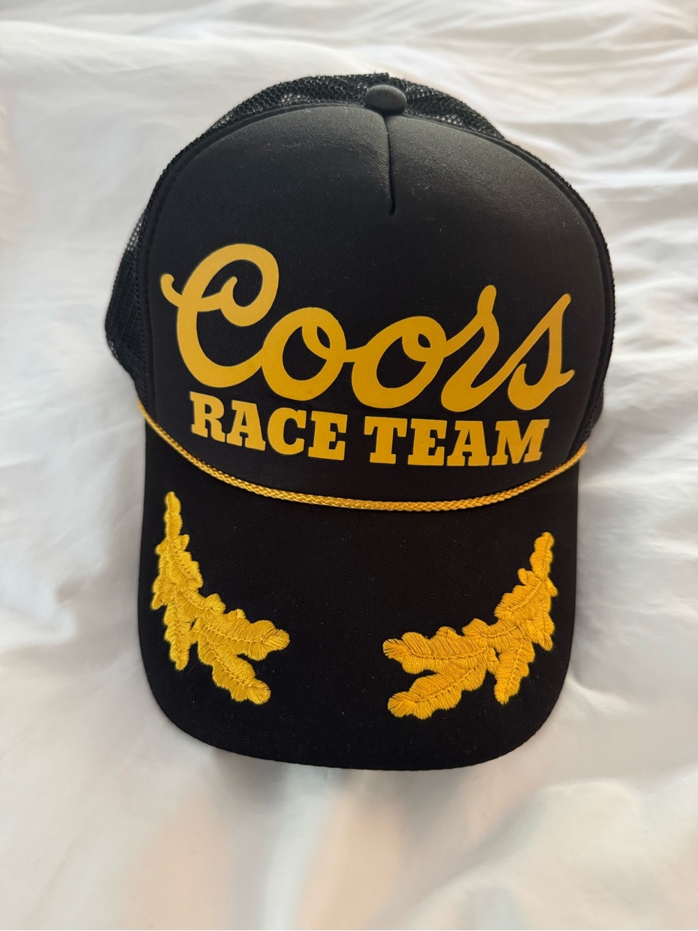 OTTO Black and Gold Coors Race Team Trucker Hat